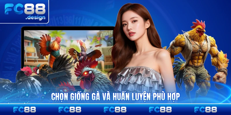 Chọn giống gà và huấn luyện phù hợp với từng tiêu chí cụ thể