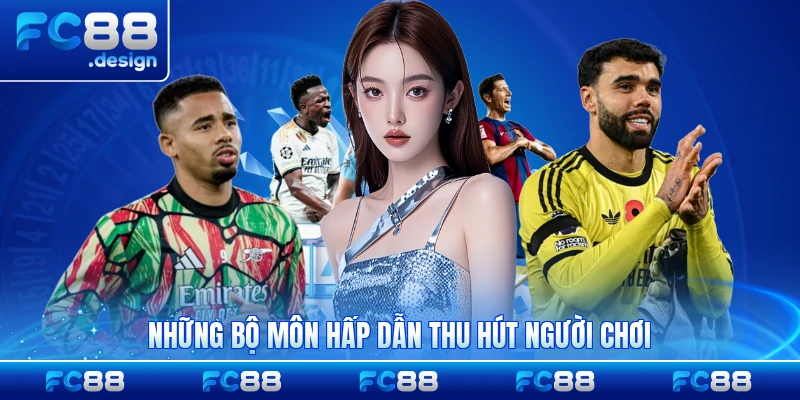 Những bộ môn hấp dẫn thu hút người chơi tại FC88 đông đảo